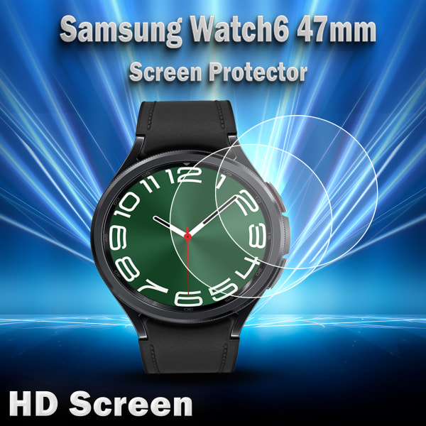 2-Pack Samsung Watch 47mm - Härdat glas 9H-Super kvalitet 3D Skärmskydd
