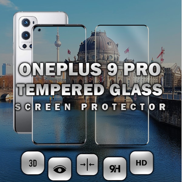 OnePlus 9 Pro - Härdat Glas 9H - Super kvalitet - 3D Skärmskydd