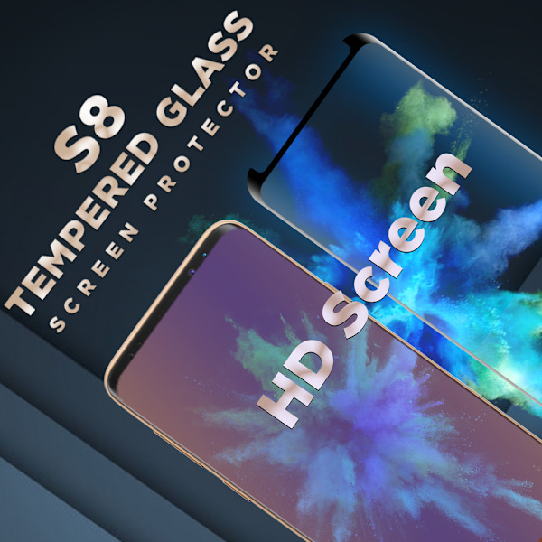 Samsung Galaxy S8 - Härdat glas 9H–Super kvalitet 3D Skärmskydd