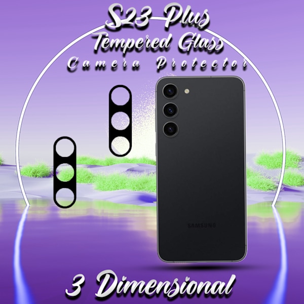 2-Pack Linsskydd Samsung Galaxy S23 Plus - Härdat Glas 9H - Super 3D Linsskydd