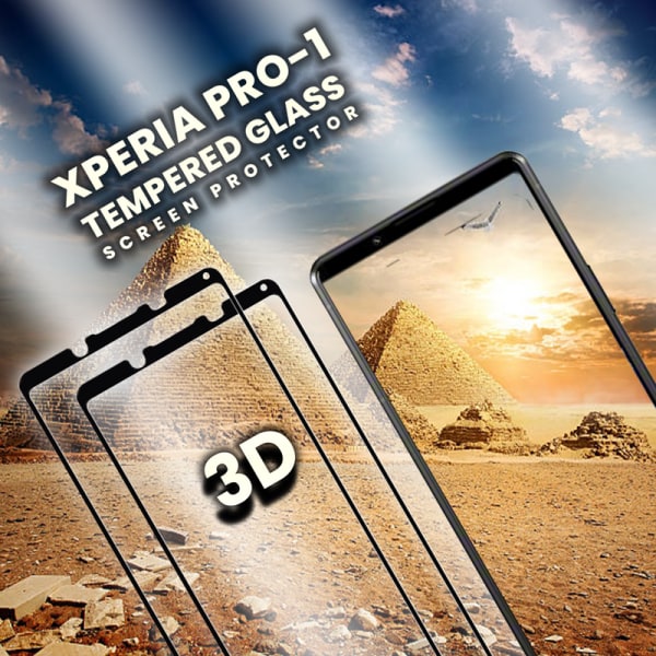 2 Pack Sony Xperia Pro1 - Härdat Glas 9H- Super kvalitet 3D