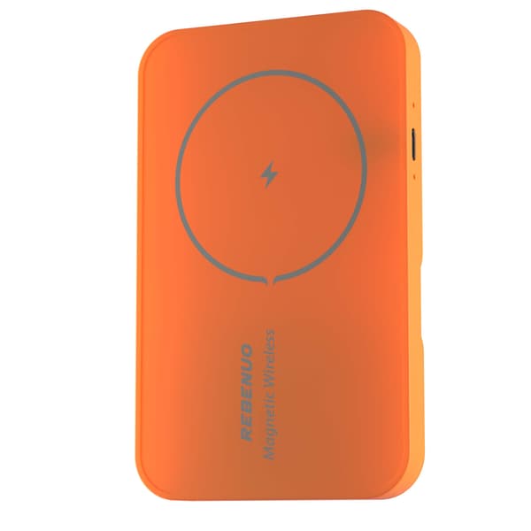 Trådlös laddare med USB-C - SAMSUNG - IPHONE- SNABBLADDNING Orange
