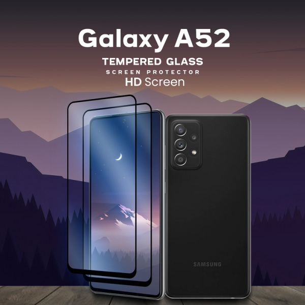 2-Pack Samsung Galaxy A52 - Härdat glas 9H - Super kvalitet 3D