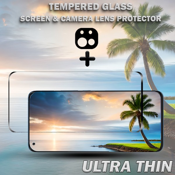 1-Pack XIAOMI MI 11 LITE Skærmbeskyttelse & 1-Pack linsebeskyttelse - Hærdet Glas 9H - Super kvalitet 3D