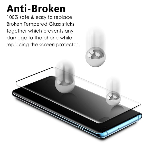 Samsung S10 3D rundat härdat glasfodral - Svart