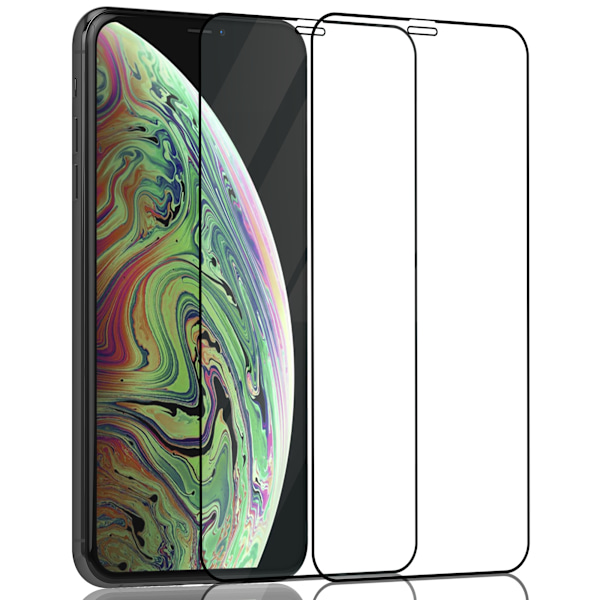 2-Pack ‏‏Iphone XS Max Skærmbeskyttelse - Hærdet Glas 9H - Super kvalitet 3D