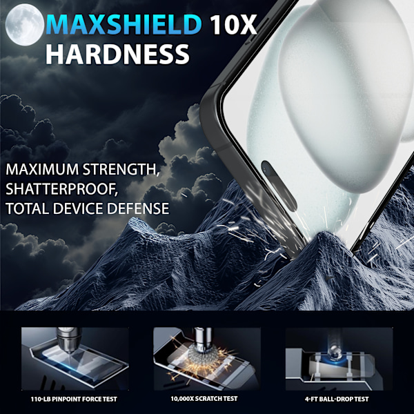 1-Pack ‏‏Iphone 15 Skærmbeskyttelse & 1-Pack linsebeskyttelse - Hærdet Glas 9H - Super kvalitet 3D