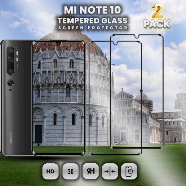 2-Pack XIAOMI MI NOTE 10 Näytönsuoja - Karkaistu Lasi 9H - Super laatu 3D