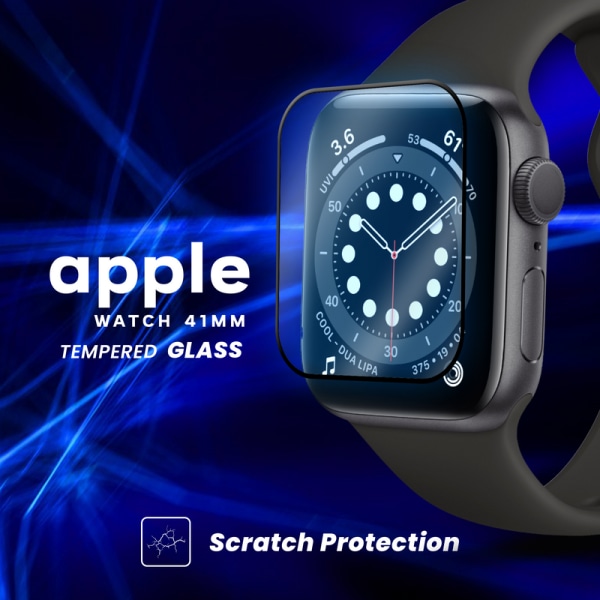 Apple Watch Series 7 41mm - Härdat glas 9H – 3D Super kvalitet