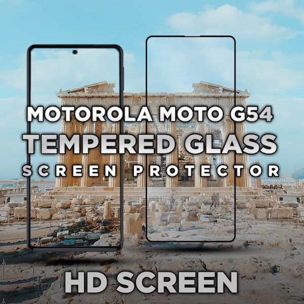 Motorola Moto G54 - Härdat Glas 9H - Super kvalitet 3D Skärmskydd