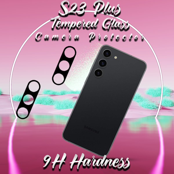 2-Pack Linsskydd Samsung Galaxy S23 Plus - Härdat Glas 9H - Super 3D Linsskydd