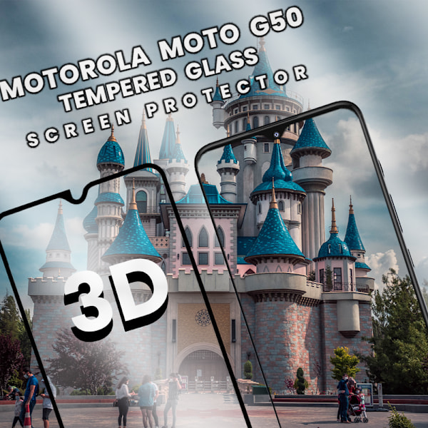 1-Pack MOTOROLA MOTO G50 Skærmbeskyttelse - Hærdet Glas 9H - Super kvalitet 3D