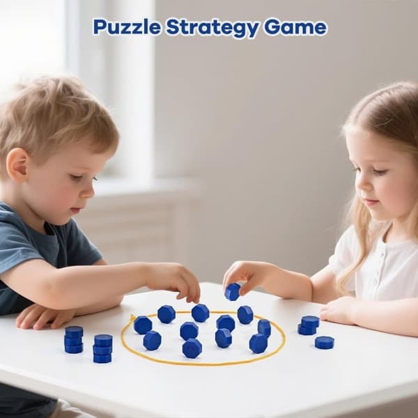 Strategispel med magnetiska hexagonala pusselbitar för 2 spelare