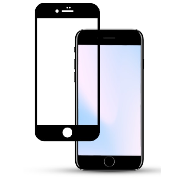 1-Pack IPHONE SE 2022 BLACK Skærmbeskyttelse - Hærdet Glas 9H - Super kvalitet 3D