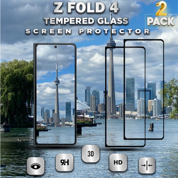 2-Pack Samsung Galaxy Z FOLD 4 - Härdat Glas 9H - Super Kvalitet 3D