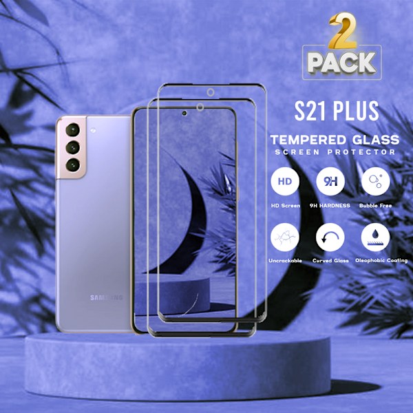 2-Pack SAMSUNG S21 PLUS Skærmbeskyttelse - Hærdet Glas 9H - Super kvalitet 3D