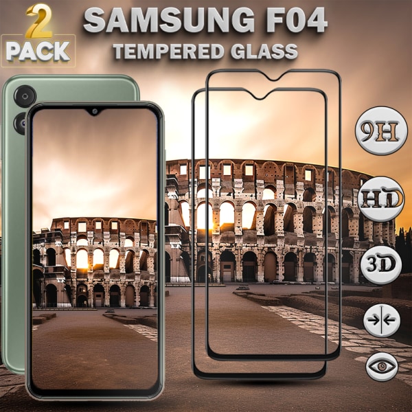 2-Pack Samsung F04 Skärmskydd - Härdat Glas 9H - Super kvalitet 3D
