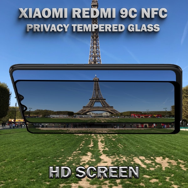 1-Pack Privacy Skärmskydd For Xiaomi 9C NFC - Härdat Glas 9H - Super Kvalitet 3D