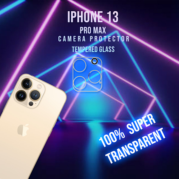 Linsskydd iPhone 13 Pro Max Kamera - Härdat Glas 9H - Super 3D