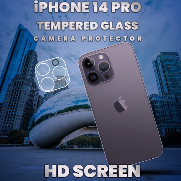 iPhone 14 Pro Linsskydd - 9H Härdat glas - Super kvalitet 3D Linsskydd
