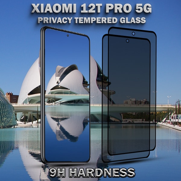 2-Pack Privacy Skärmskydd For Xiaomi 12T Pro (5G) - Härdat Glas 9H - Super Kvalitet 3D