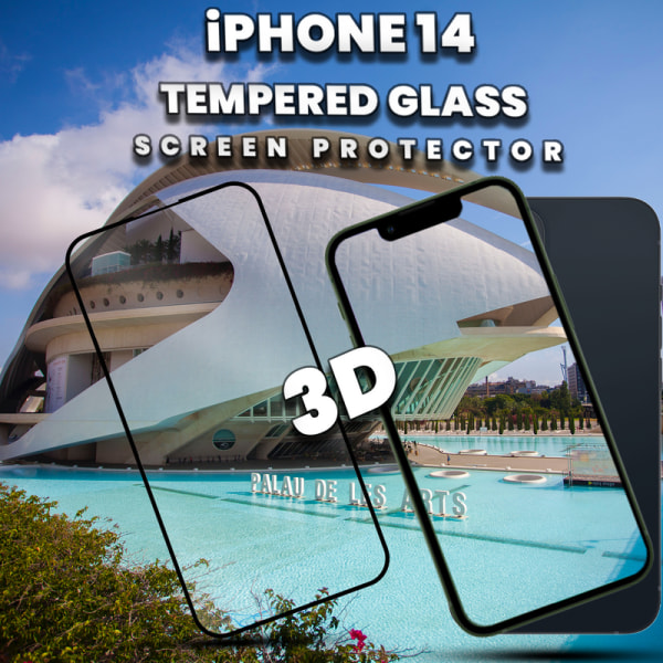 iPhone 14 - 9H Härdat Glass - Super kvalitet 3D Skärmskydd