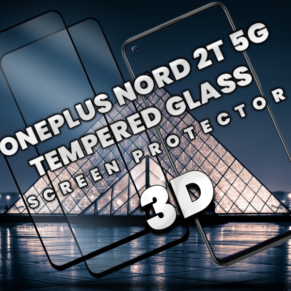 2-Pack OnePlus Nord 2T 5G - Härdat Glas 9H - Super kvalitet 3D Skärmskydd
