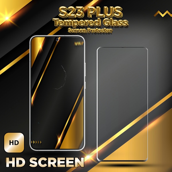 1-Pack SAMSUNG S23 PLUS Näytönsuoja - Karkaistu Lasi 9H - Super laatu 3D