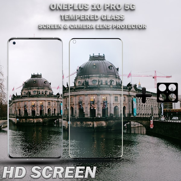 OnePlus 10 Pro 5G & 1-Pack linsskydd - Härdat Glas 9H - Super kvalitet 3D