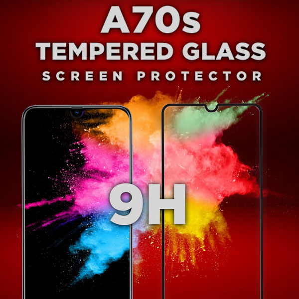 Samsung Galaxy A70s -Härdat Glas 9H–Super Kvalitet 3D Skärmskydd