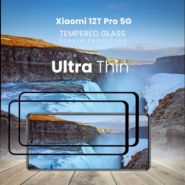 2-Pack Xiaomi 12T Pro 5G- Härdat Glas 9H - Super kvalitet 3D Skärmskydd