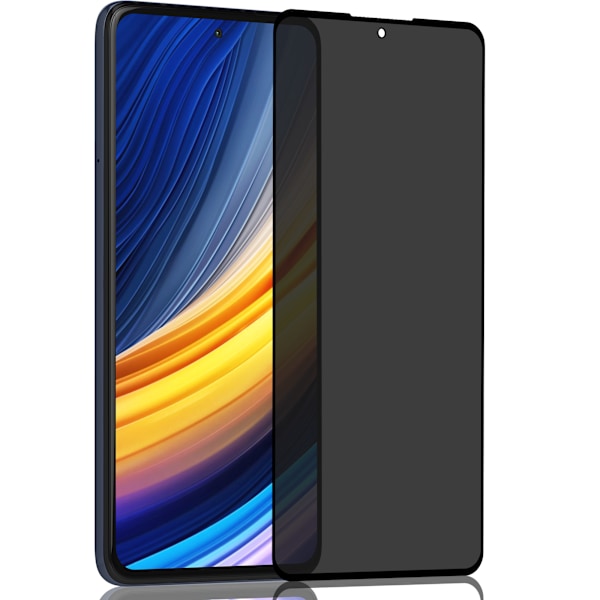 1-Pack Xiaomi Poco X3 Privacy Skærmbeskyttelse - Hærdet Glas 9H - Super kvalitet 3D