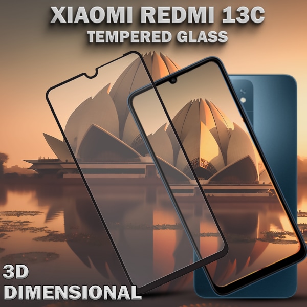 1-Pack XIAOMI REDMI 13C Skärmskydd - Härdat Glas 9H - Super kvalitet 3D