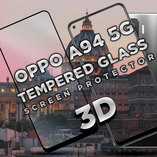 OPPO A94 5G - Härdat glas 9H - Super kvalitet 3D