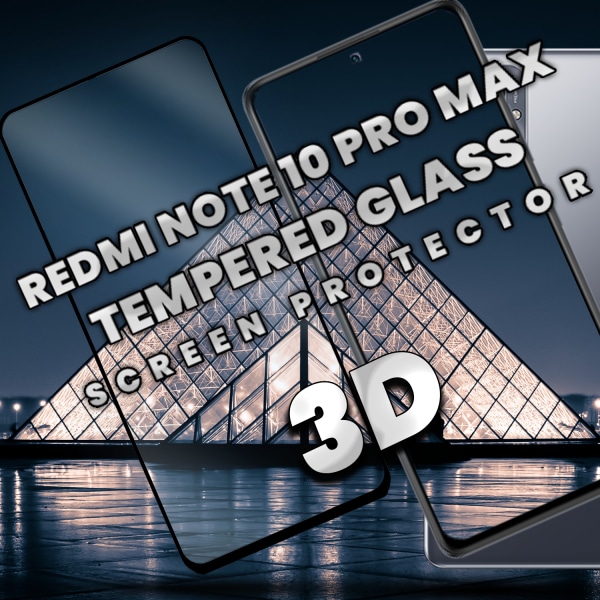 Xiaomi Redmi Note 10 Pro Max - Härdat Glas 9H - Super kvalitet 3D