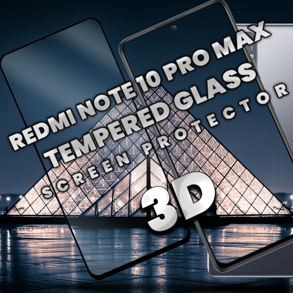 Xiaomi Redmi Note 10 Pro Max - Härdat Glas 9H - Super kvalitet 3D