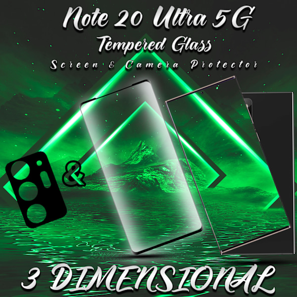 1-Pack Samsung Note 20 Ultra 5G Skärmskydd & 1-Pack linsskydd - 9H GLAS