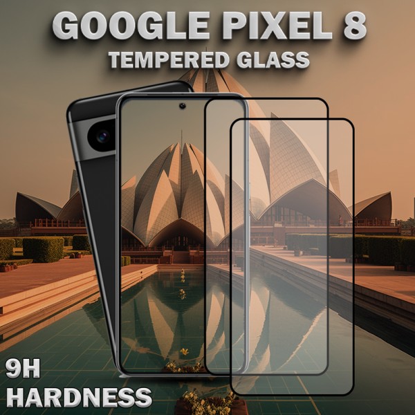 2-Pack GOOGLE PIXEL 8 Skärmskydd - Härdat Glas 9H - Super kvalitet 3D