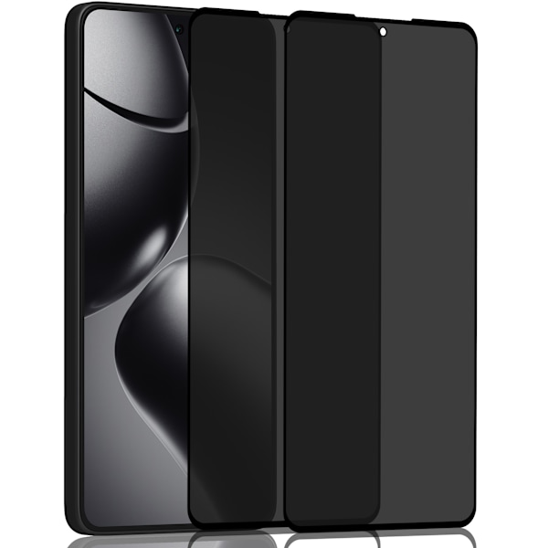 2-Pack Xiaomi Redmi 14T Pro Privacy Näytönsuoja - Karkaistu Lasi 9H - Super laatu 3D