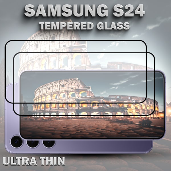 2-Pack SAMSUNG S24 Skærmbeskyttelse - Hærdet Glas 9H - Super kvalitet 3D