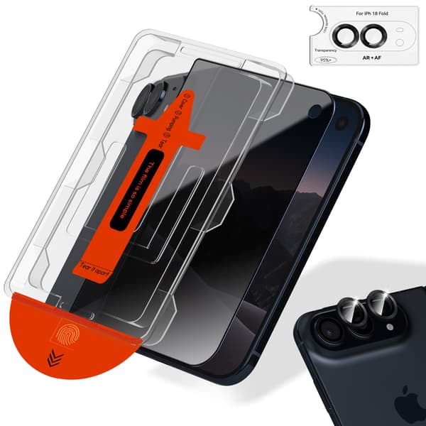 1-Pack iPhone Duo Privacy Skärmskydd & 1-Pack linsskydd - Härdat Glas | [Automatisk Installation] - Bubbelfritt