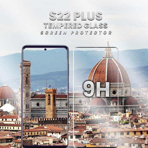 1-Pack SAMSUNG S22 PLUS Näytönsuoja - Karkaistu Lasi 9H - Super laatu 3D