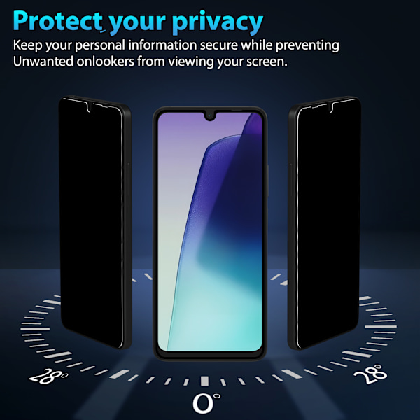 2-Pack Xiaomi Redmi 14C Privacy Skärmskydd & 1-Pack linsskydd - Härdat Glas 9H - Super kvalitet 3D