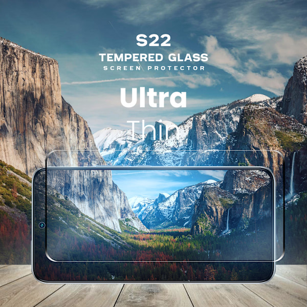 1-Pack SAMSUNG S22 Skærmbeskyttelse - Hærdet Glas 9H - Super kvalitet 3D