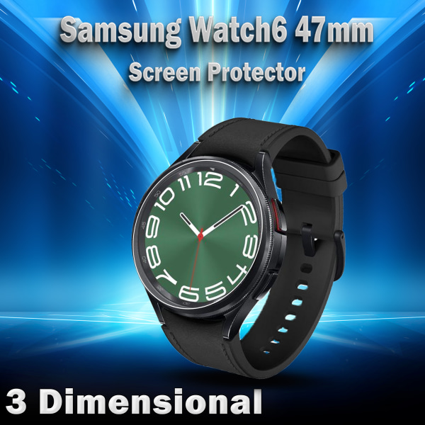 Samsung Watch 47mm - Härdat glas 9H - Super kvalitet 3D Skärmskydd