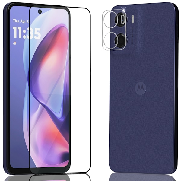 1-Pack Motorola G05 Skærmbeskyttelse & 1-Pack linsebeskyttelse - Hærdet Glas 9H - Super kvalitet 3D