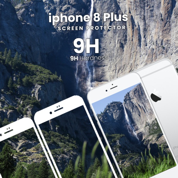 2-Pack IPHONE 8 PLUS Näytönsuoja - Karkaistu Lasi 9H - Super laatu 3D