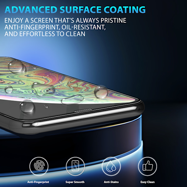 1-Pack Iphone XS Näytönsuoja - Karkaistu Lasi 9H - Super laatu 3D