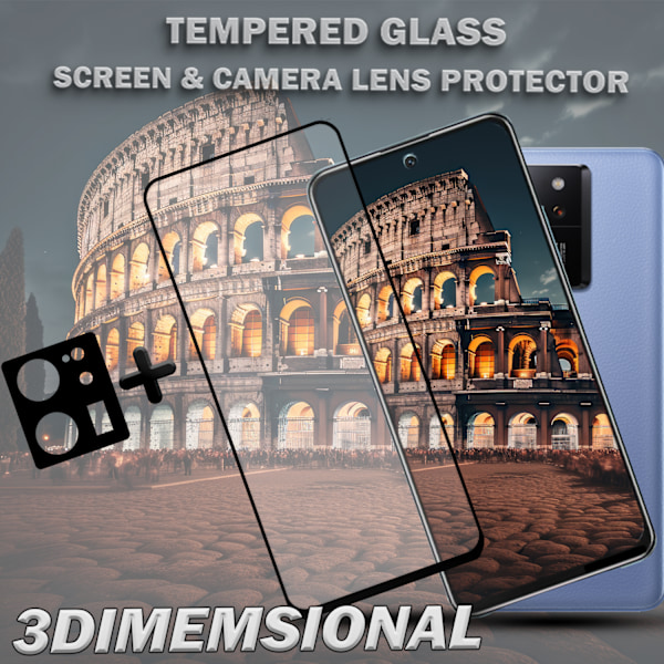 1-Pack XIAOMI 13T Skärmskydd & 1-Pack linsskydd - Härdat Glas 9H - Super kvalitet 3D