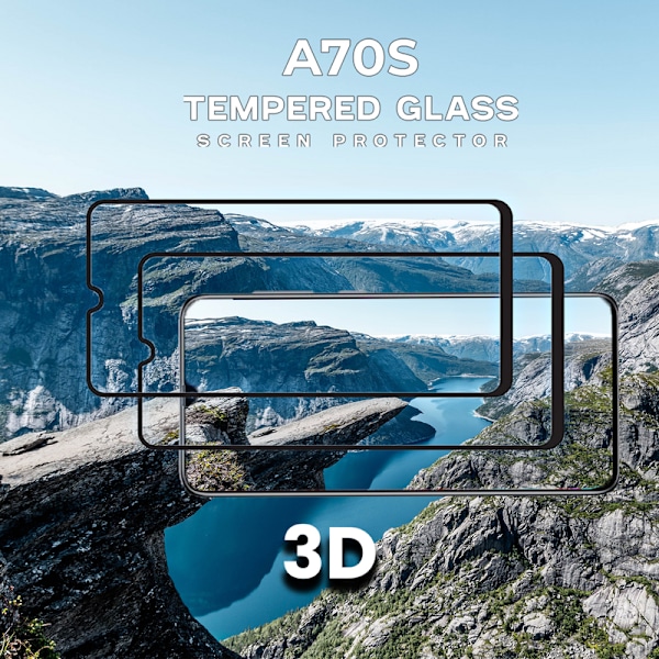 2-Pack Samsung Galaxy A70s - Härdat Glas 9H - Super Kvalitet 3D